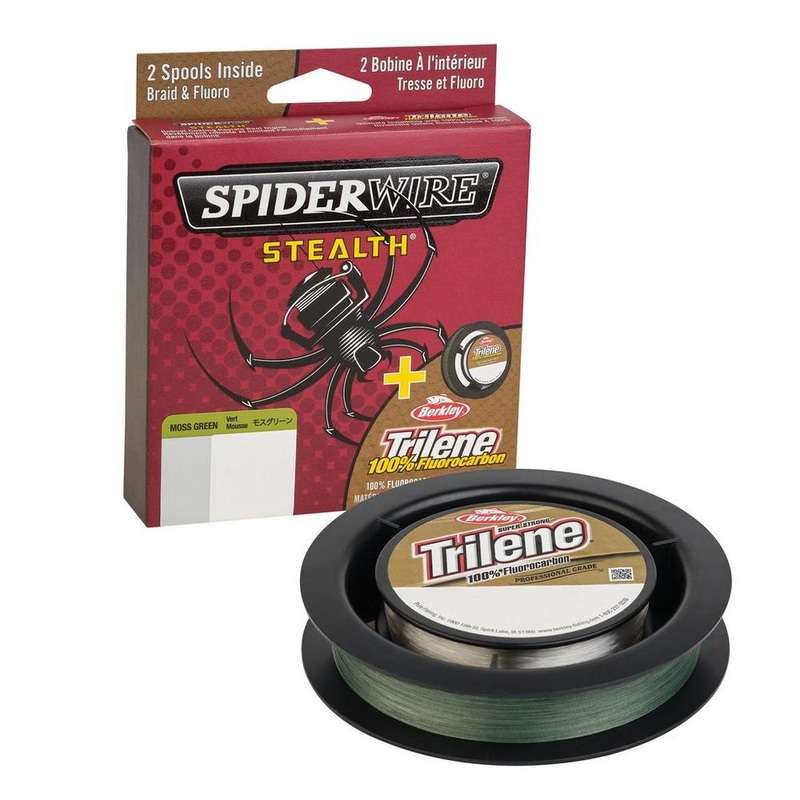 Spiderwire Stealth Trilene 100% Fluorocarbon Dual - 125yds Hi-Vis Yellow/Clear 8#