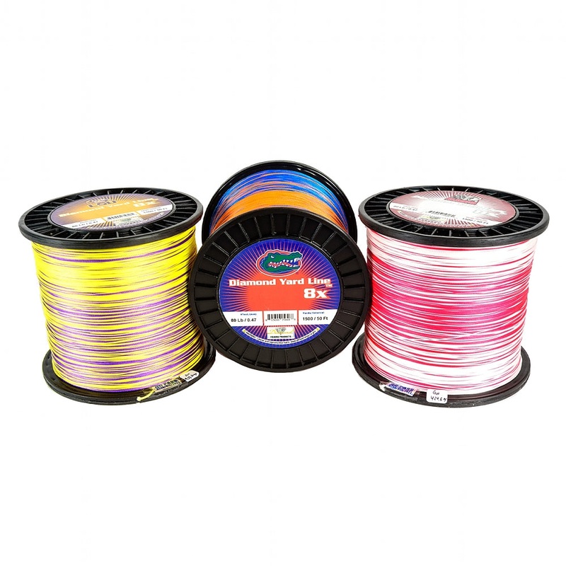 Diamond Yard Line Jigging Series 8X Solid Braided Line - 1500 Yards Pink/Yellow/Blue/Orange/Red 10#