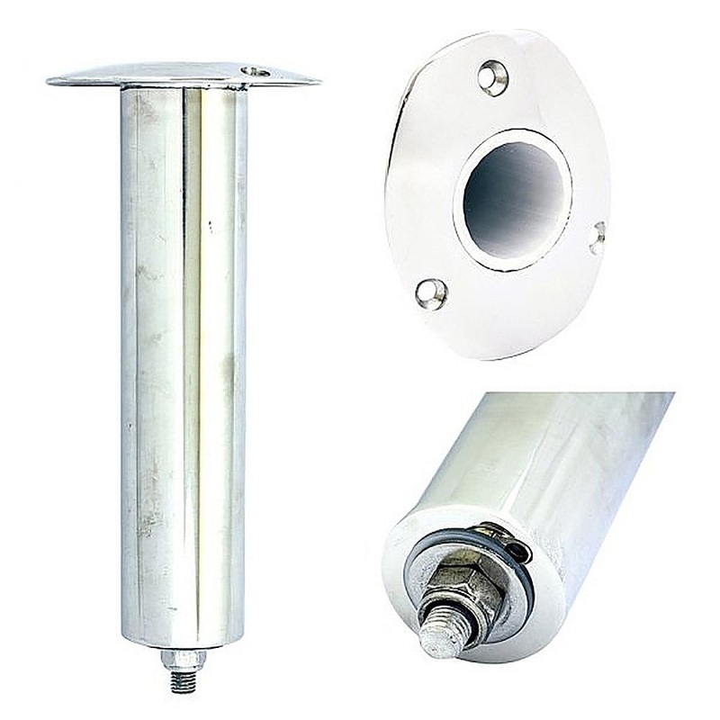 Tigress 0 316 Stainless Steel Oval Head Swivel Rod Holder: 10-1/2" L & 1-7/8" I.D.