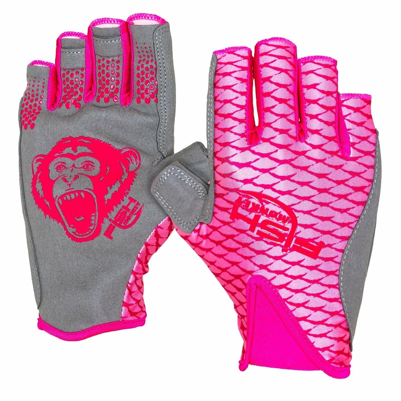 Fish Monkey Pro 365 Guide Gloves Pink Scales Small