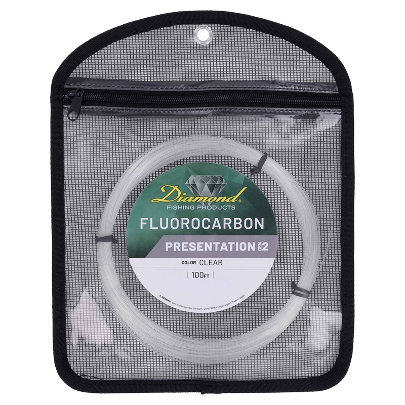 Diamond's Presentation Gen II Fluorocarbon - 100FT Coil Clear 100 lb