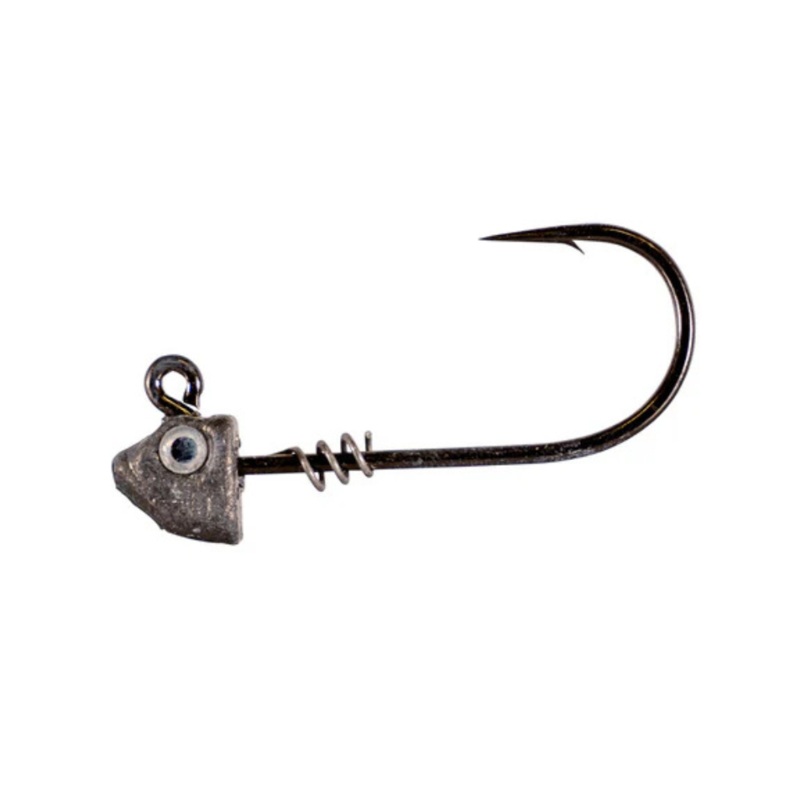 R&R Minnow Jigheads- Black Nickel 2x Mustad Hook 0.25oz