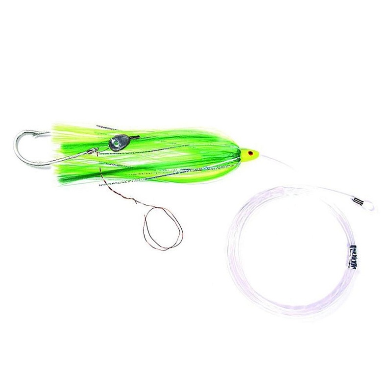 Rigged Ballyhoo Lure: 3-8OZ Chartreuse