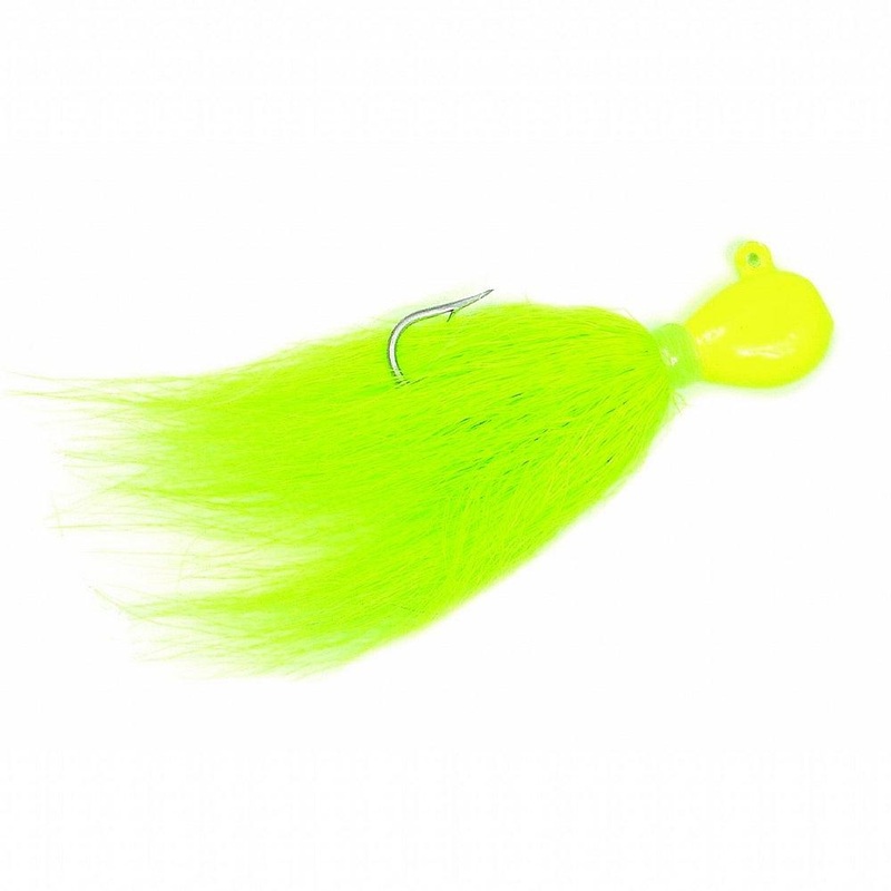 Sea Striker Bucktail Bean Jig Chartreuse 1