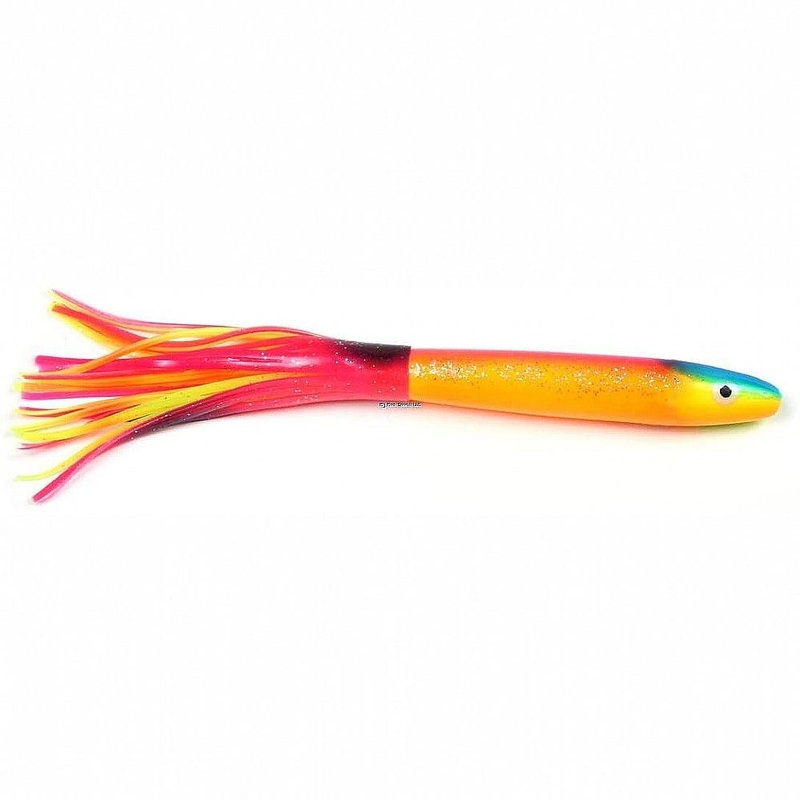 Sea Striker Cedar Plug with Skirt Dorado 6"