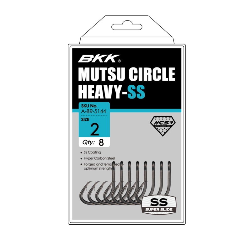 BKK SS Mutsu Circle Heavy Hook 2# Pack of 8