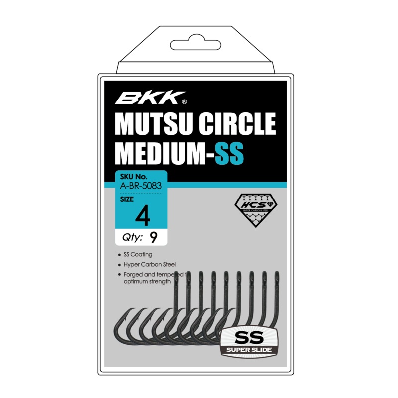 BKK SS Mutsu Circle Medium Hook 2# Pack of 8