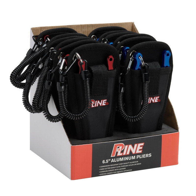 P-Line 6.5" Aluminum Pliers Black/Red Gear Bulk