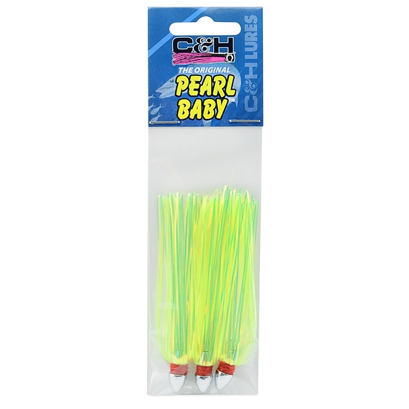 C&H Pearl Baby Lure 3PK - 1/8oz Pink/Pearl Tinsel