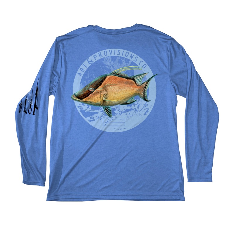 KSCOTT Hogfish Art & Provisions Long Sleeve Columbia Blue Small