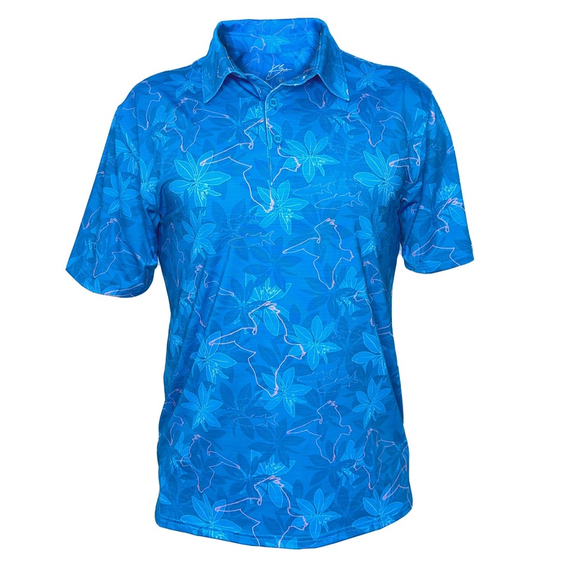 KSCOTT Mangrove Motion Polo Blue Medium