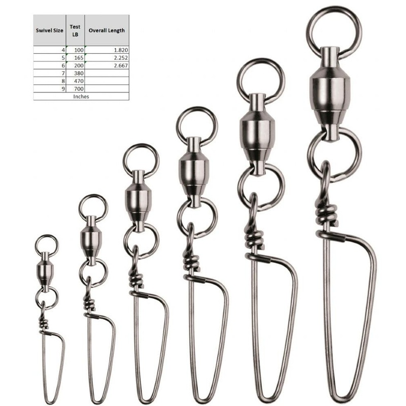 SPRO Ball Bearing Swivels 2 Welded Rings and Coastlock Snap 6 Pack 4