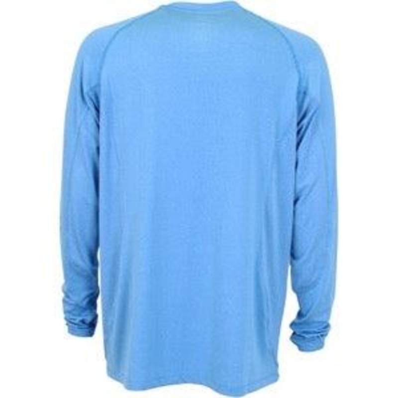 AFTCO Barracuda Geo Cool LS Performance Shirt Gray Heather Small