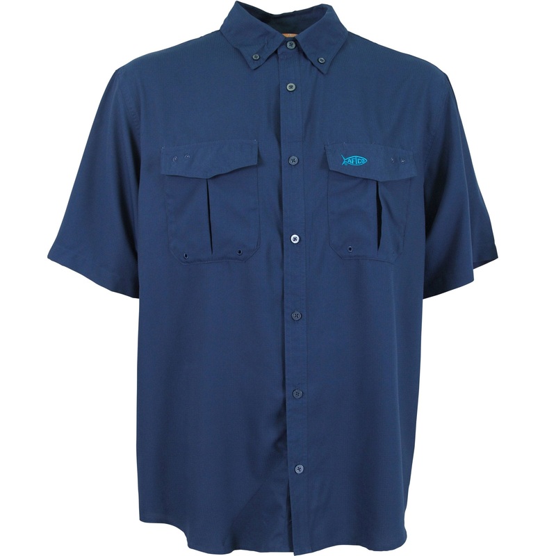 AFTCO Rangle Short Sleeve Tech Shirt Airy Blue Small