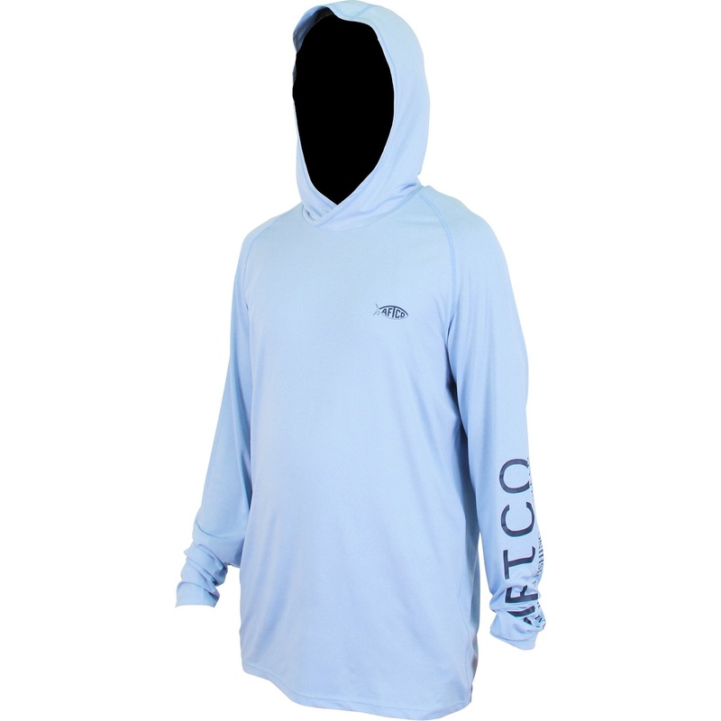 AFTCO Samurai 2 LS Hooded Shirt Aquifer Small