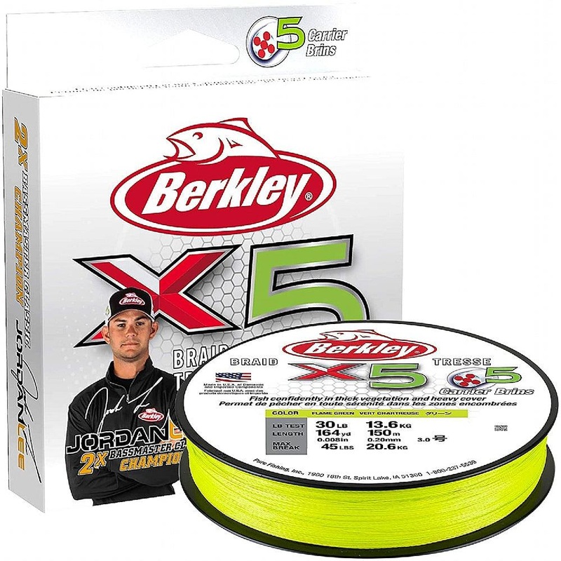 Berkley Jordan Lee x5 Braid - Flame Green 164yds 6#