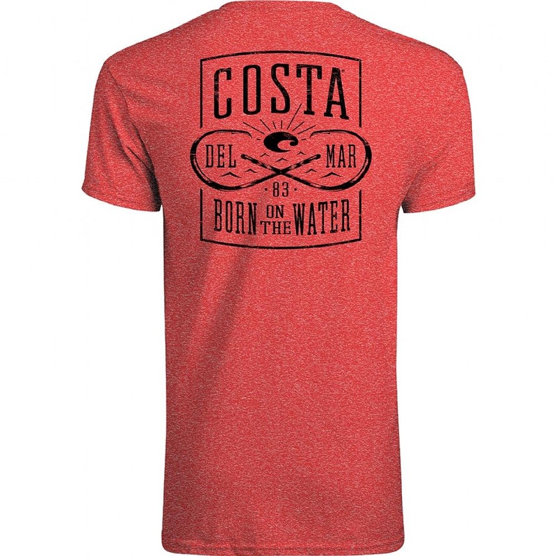 Costa Fury Blend Short Sleeve Crew T-Shirt Red Heather Small