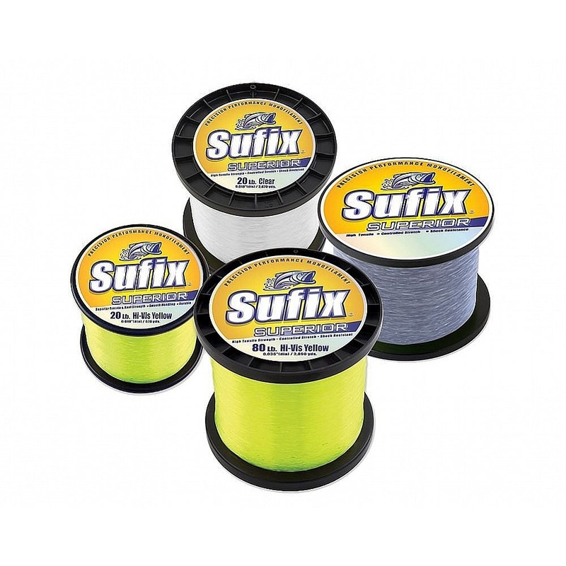 SUFIX Superior Monofilament Clear 15 LB | 7,410 yards 2.2LB