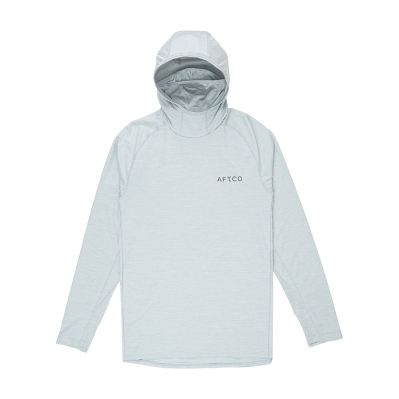 AFTCO Adapt Phase Change Performance Hoodie Light Gray Heather Small