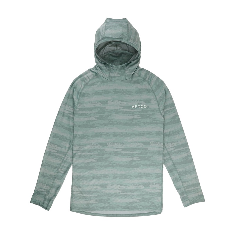 AFTCO Adapt Tactical Hoodie Jade Shoreline Camo Small