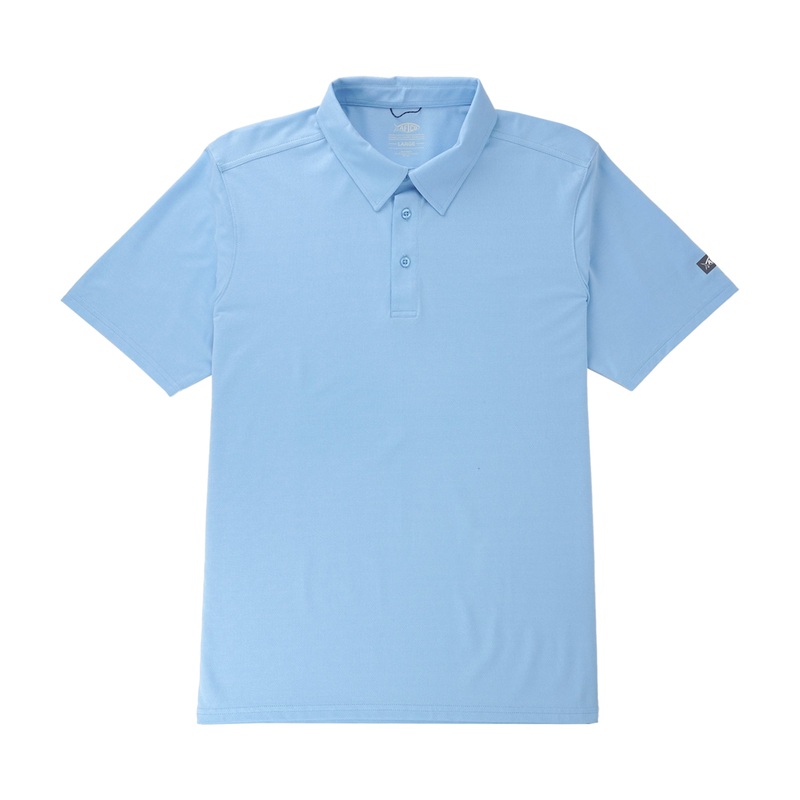 AFTCO Air-O Mesh Performance Polo Shirt Airy Blue Heather Small