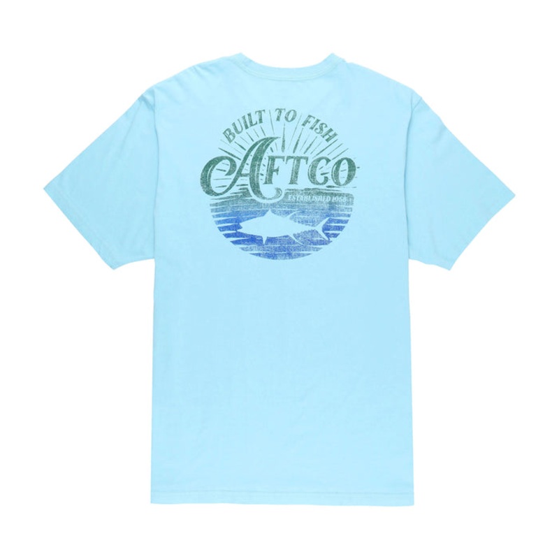 AFTCO Alkaline Short Sleeve T-Shirt Light Blue Small