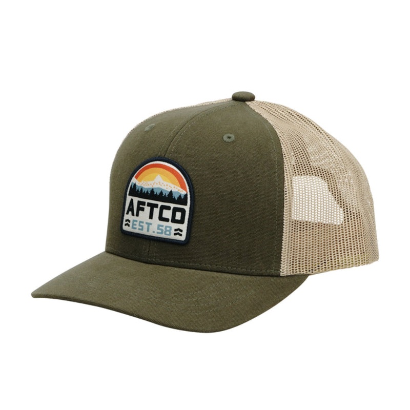 AFTCO Rustic Trucker Hat Olive