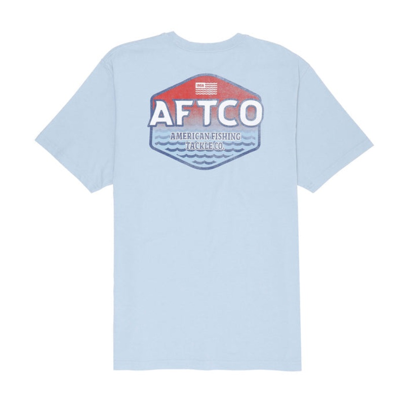 AFTCO Sunset Short Sleeve T-Shirt Pearl Small