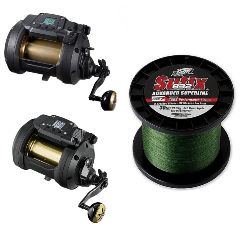 Buy Daiwa Tanacom 800 or 1200 and get Free Spool of 1200 Yards 832 Green 80# Tanacom 800
