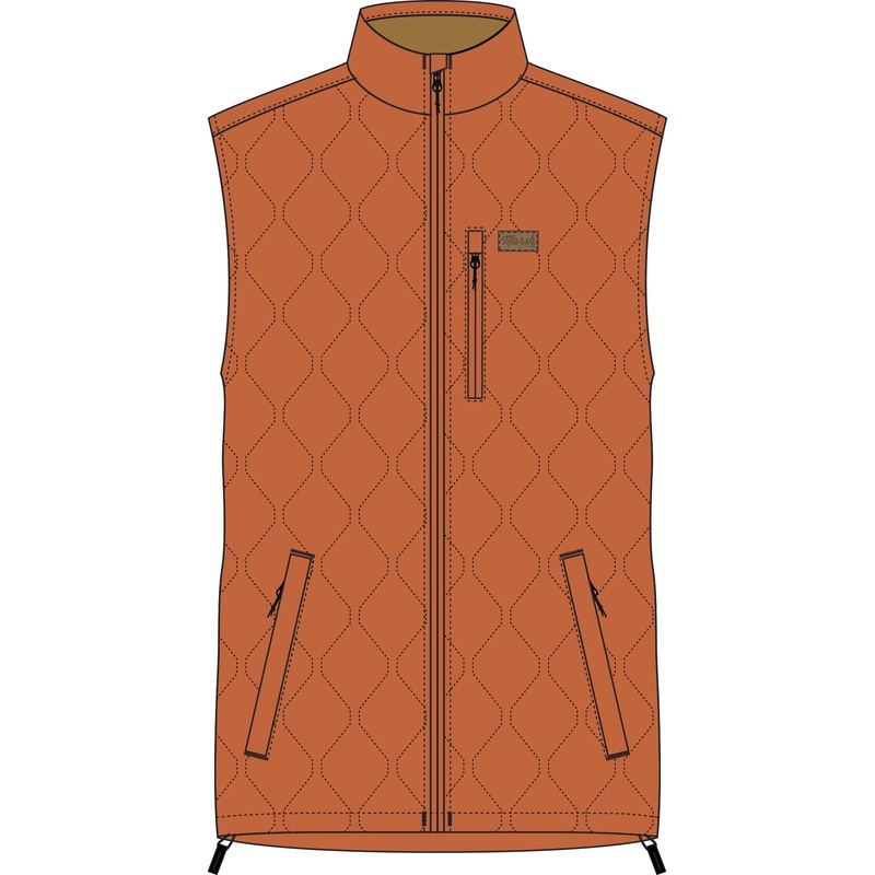 Marsh Wear Barnwell Puff Vest Apricot Orange Small