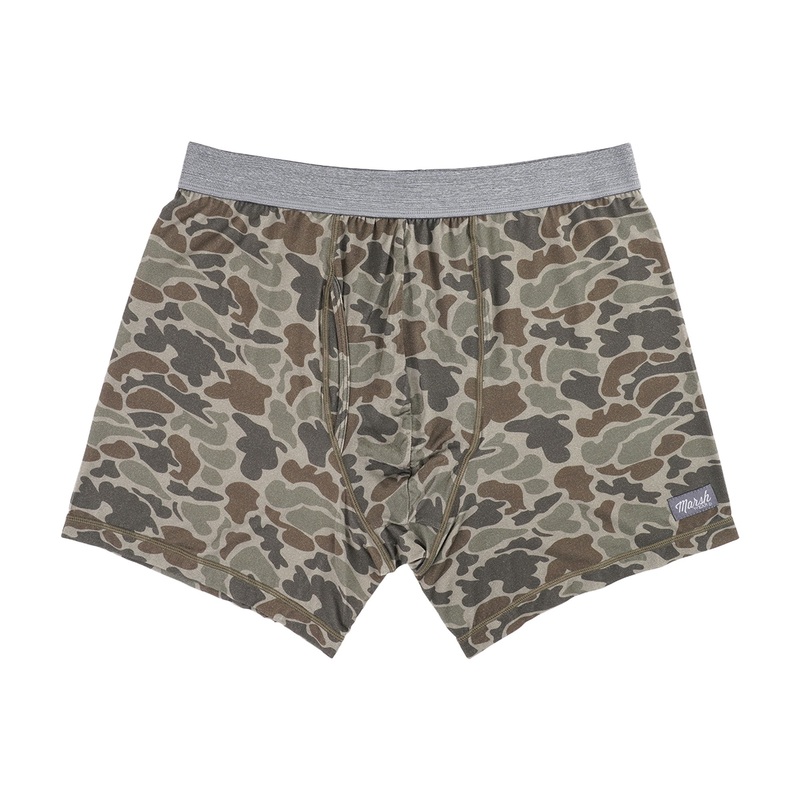 Marsh Wear Buxton Breif Boxers Dark Green Mallard Camo Small