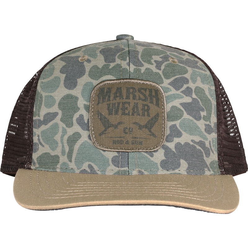 Marsh Wear Daffy Trucker Hat Green Camo