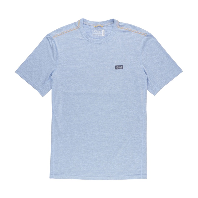 Marsh Wear High Noon Short Sleeve Performance Tee Riviera Heather Small