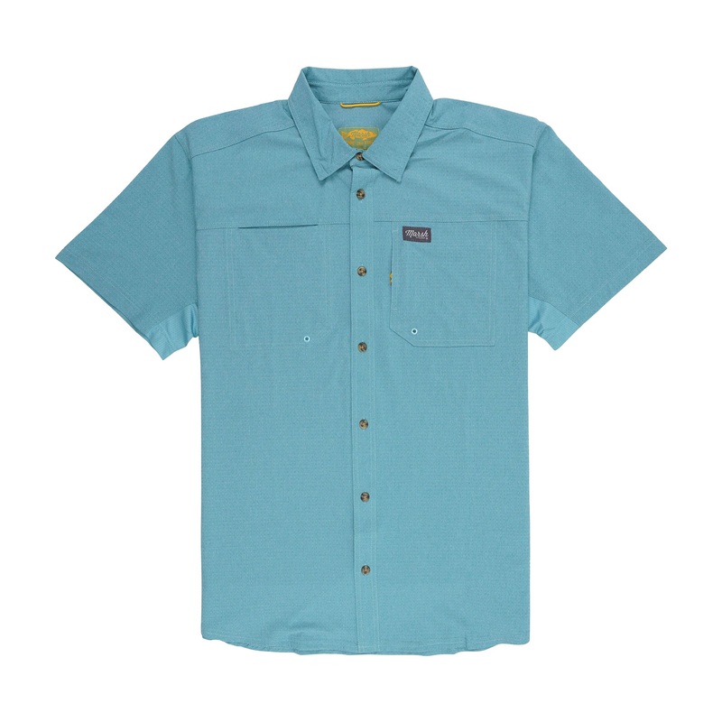 Marsh Wear Lenwood Short Sleeve Button up Shirt Botany Bay Small