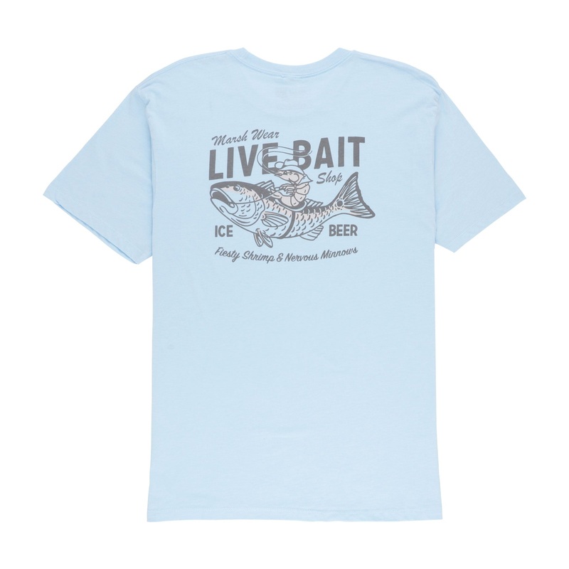 Marsh Wear Live Bait Short Sleeve T-Shirt Bluesteel Heather Small