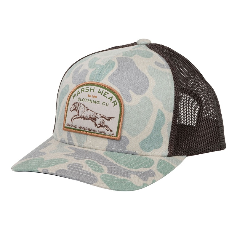 Marsh Wear Retrieve Trucker Hat Green Camo