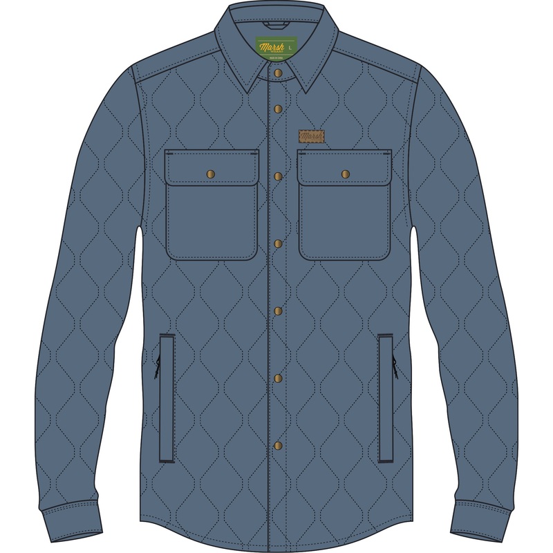 Marsh Wear Saluda Puff Shacket Bluefin Small