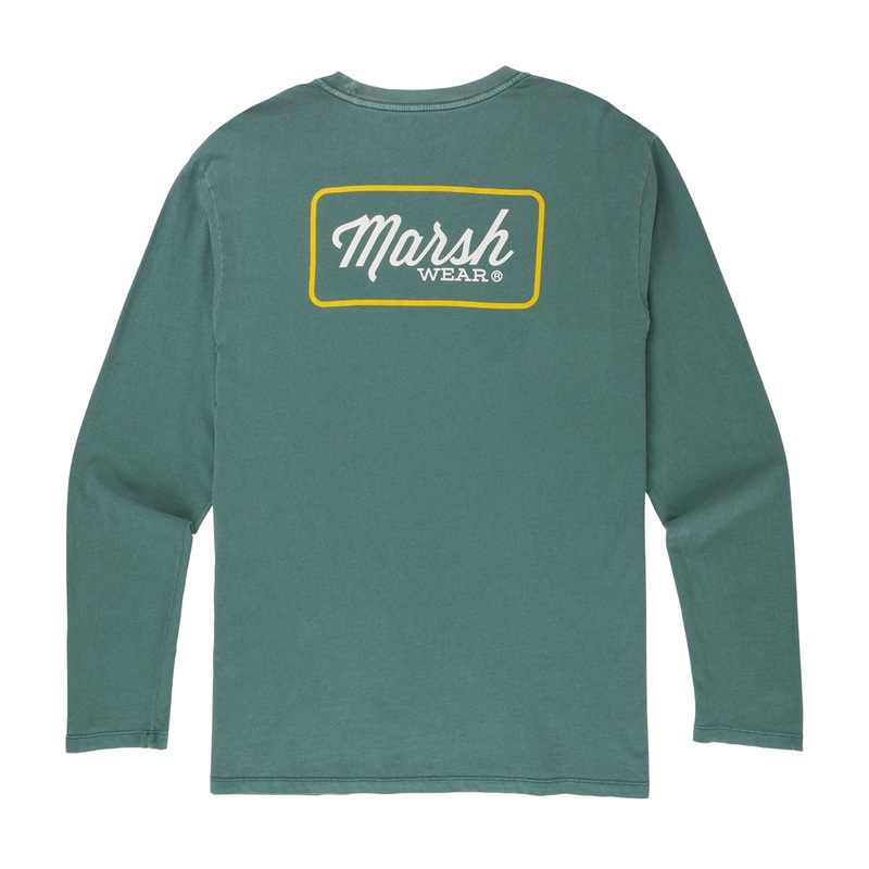 Marsh Wear Script Long Sleeve T-Shirt Duck Green Small