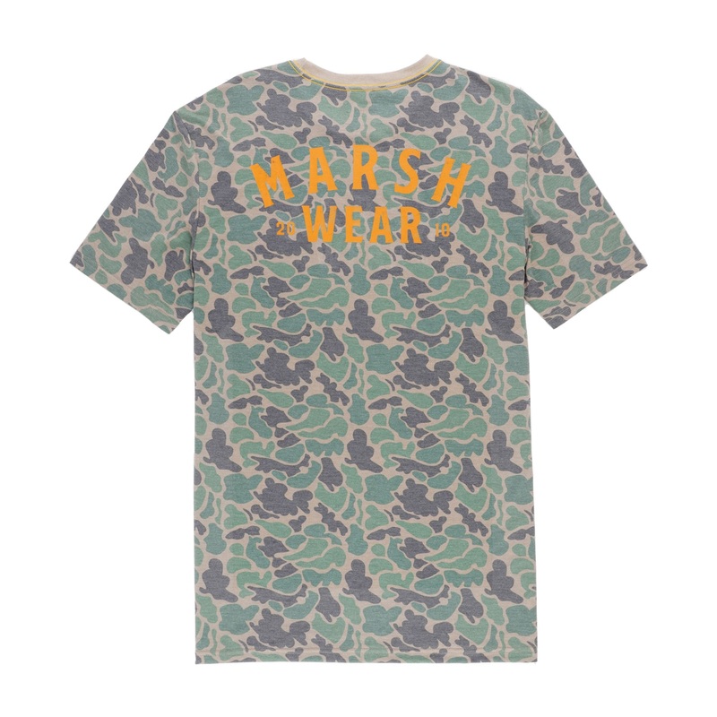 Marsh Wear Stackhouse Performance Tee Green Camo Small