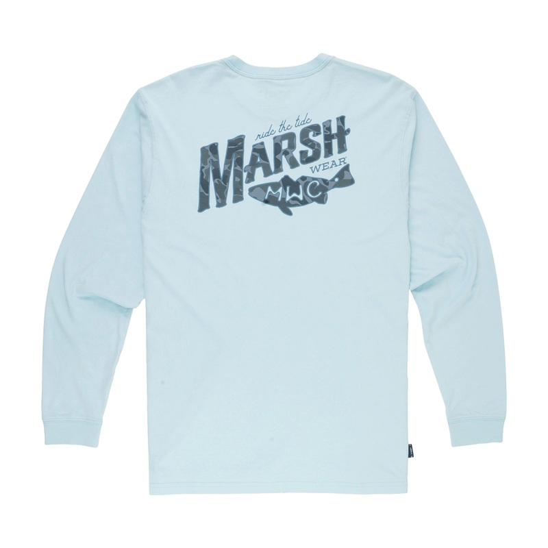 Marsh Wear Sunrise Marsh Long Sleeve T-Shirt Chambray Small