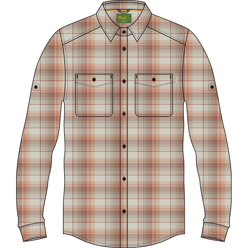 Marsh Wear Westerly Flannel Long Sleeve Button up Shirt Etruscan Red Small