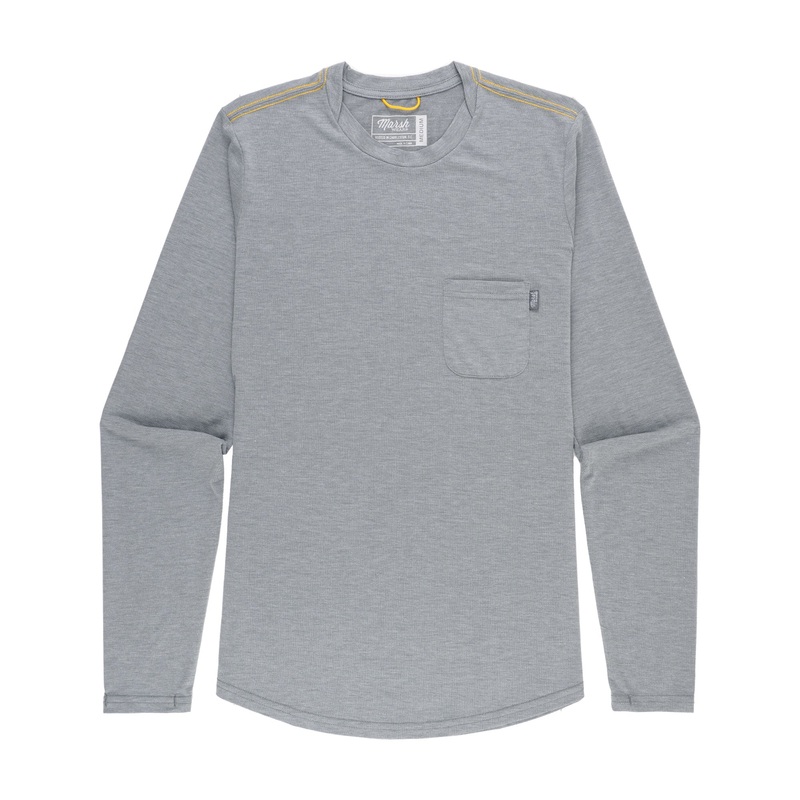 Marsh Wear Women's Buxton Long Sleeve Performance Crew Steel Heather XSmall