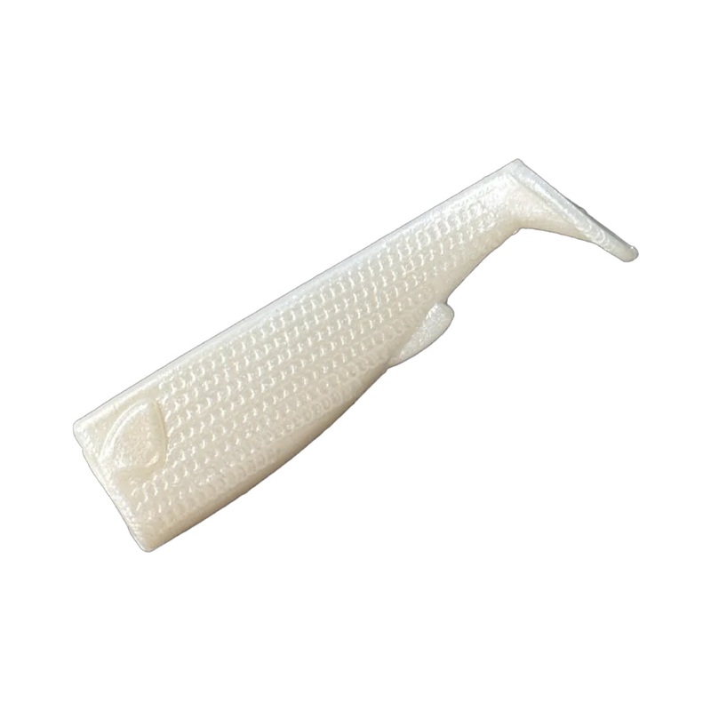 R&R SIideBait Tail Pearl White 3" 4 Per Pack