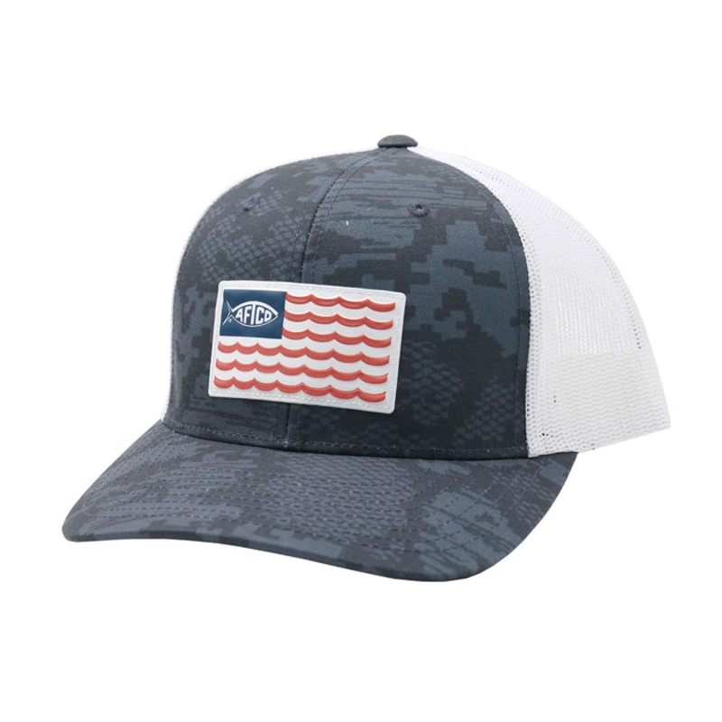 AFTCO Canton Tactical Trucker Hat Black Digi Camo