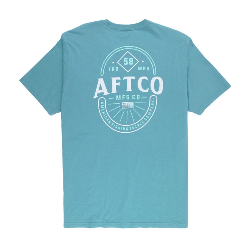 AFTCO Premier Short Sleeve T-Shirt Aquifer Small