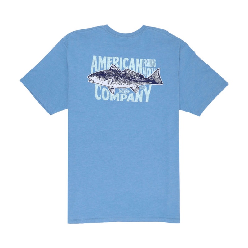 AFTCO Radar Short Sleeve T-Shirt Azure Heather Small