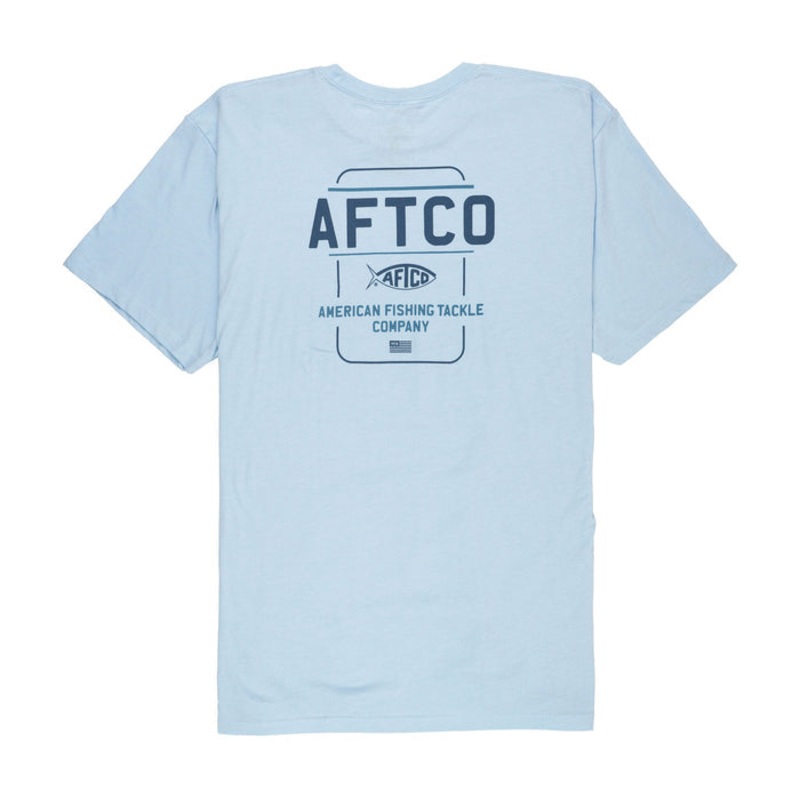 AFTCO Release Short Sleeve T-Shirt Bluesteel Heather Small