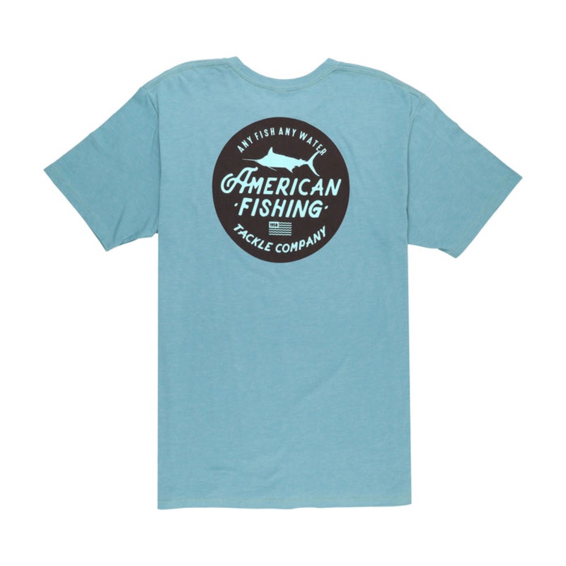 AFTCO Root Beer Short Sleeve T-Shirt Aquifer Heather Small