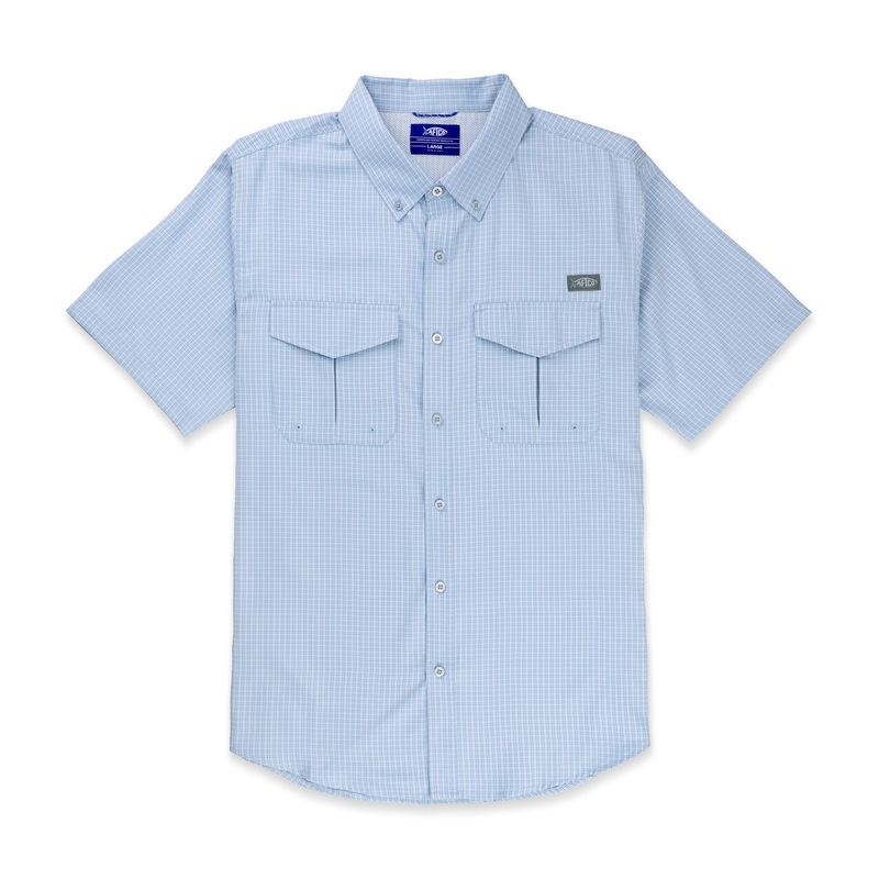 AFTCO Sirius Tech Short Sleeve Shirt Airy Blue Small