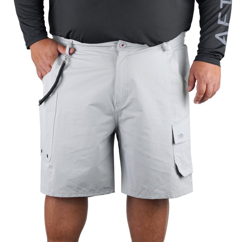 AFTCO Stealth Big Guy Fishing Shorts Light Gray 46